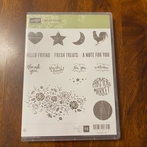 Stampin Up Wood Words Rubber Stamp Set